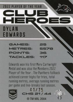 2023 NRL Traders Titanium - Club Heroes Silver #CHS21 Dylan Edwards Back